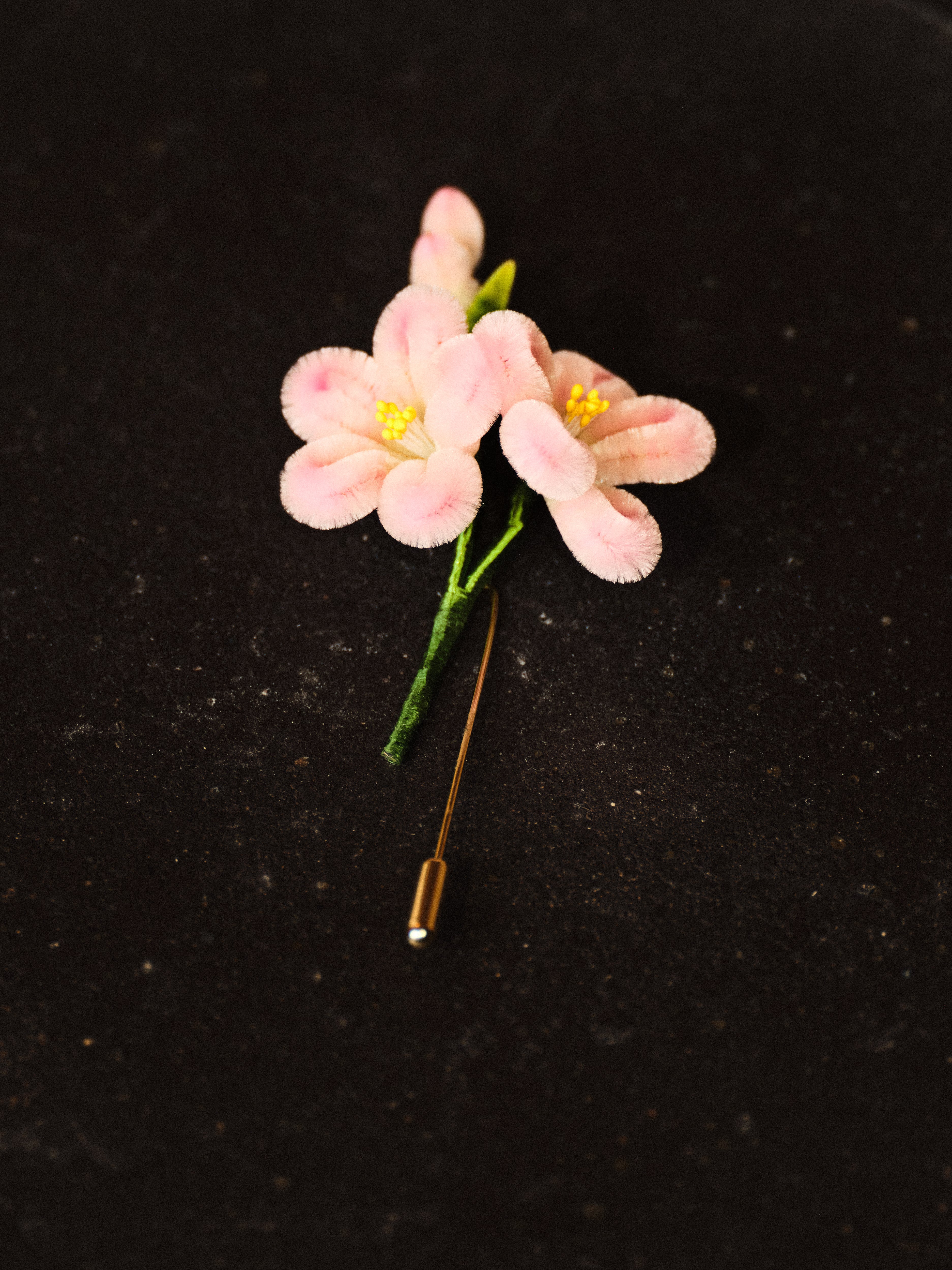 Ronghua Flower Brooch, Peach Blossom